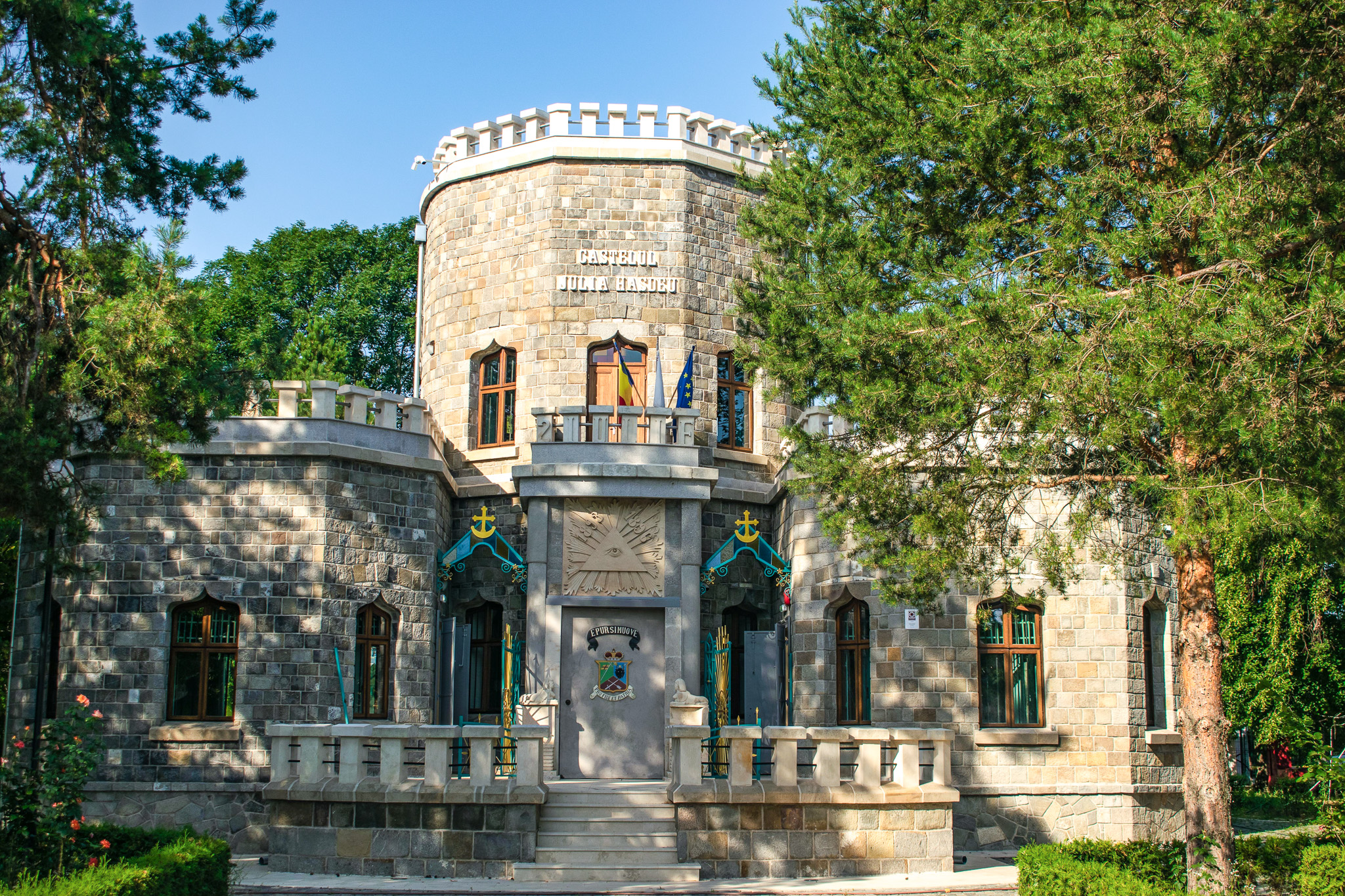 View of Iulia Hasdeu Castle in Campina, Romania